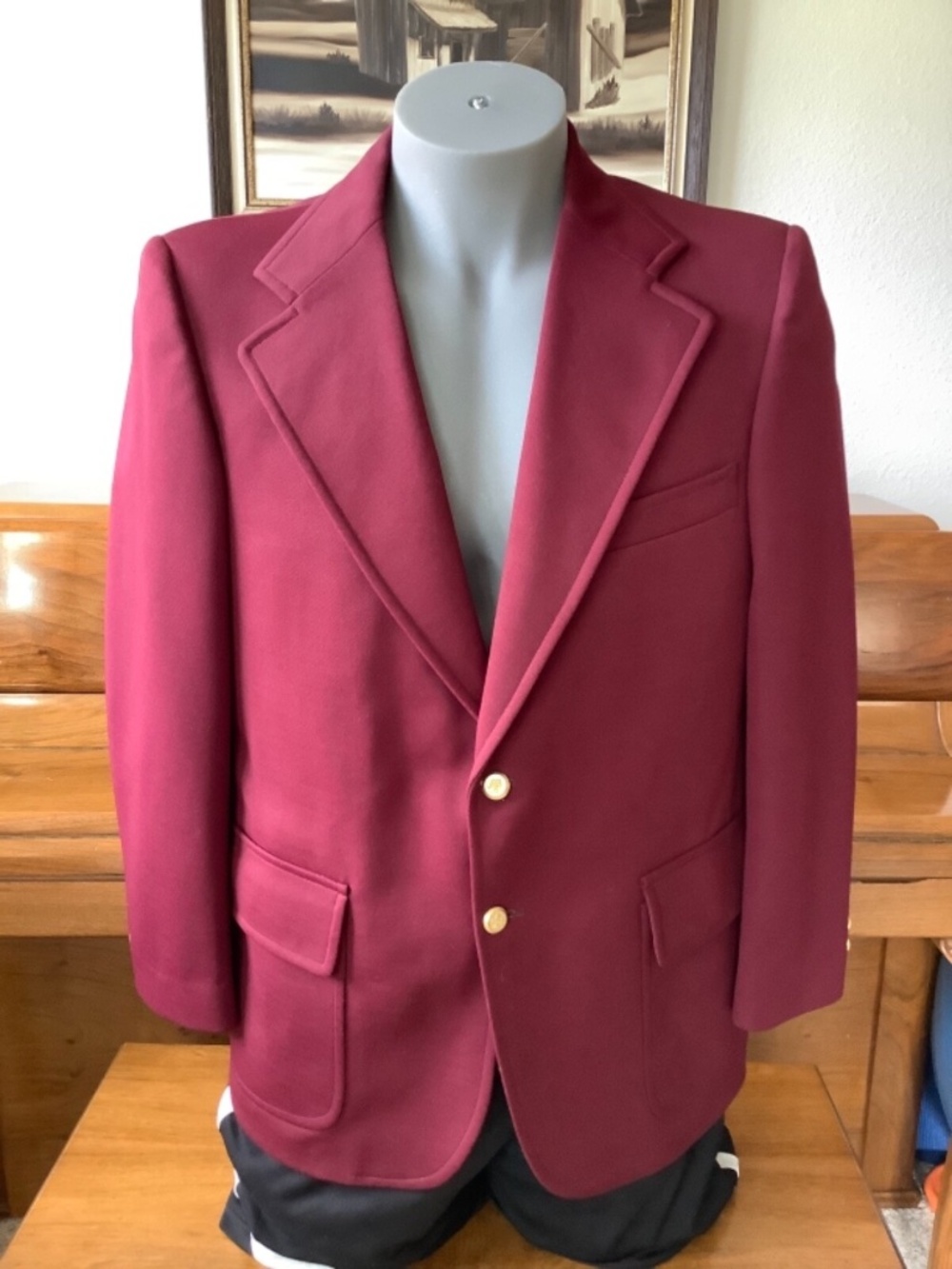 70’s OLYMPIC GAMES Mens Polyester BLAZER Sport COAT Size 42 HOWARD COSELL
